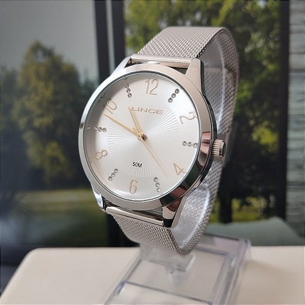 Relogio feminino Lince prata LRM4815L38S2SX