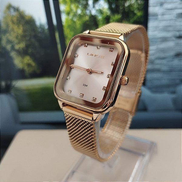 Relógio Lince Dourado Feminino LQGH253L26 S1KX