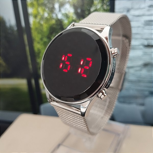 Relógio LED Feminino Clássico Prata LDM4647L/PXSX