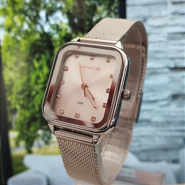 Relógio Feminino Lince Cristais Prata LQMH253L26 S1SX