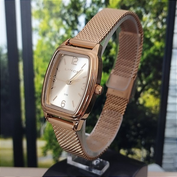 Relógio Classic Feminino Analógico Dourado LQG4675L/C2KX