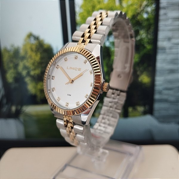 Relógio Feminino Lince Riviera Prata e Dourado LRTM058L32 B1SK