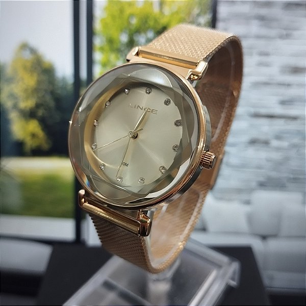 Relógio Lince Feminino Analógico Dourado LRG4807L34 C1KX