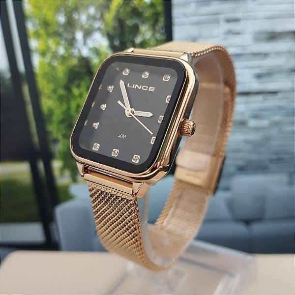 Relogio feminino Lince dourado LQGH253L26P1KX