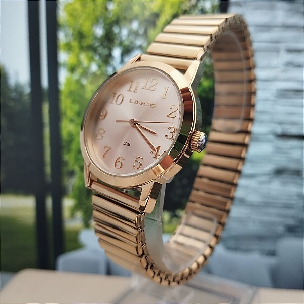 Relógio Feminino Lince Dourado LRGH266L32S2X