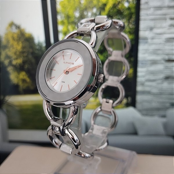 Relogio feminino Lince prata LRM4791L31S1SX
