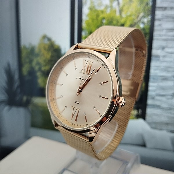 Relogio feminino Lince dourado LRGH161LC3X