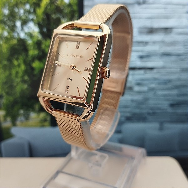 Relogio Feminino Lince Dourado LQG4790L24C1KX