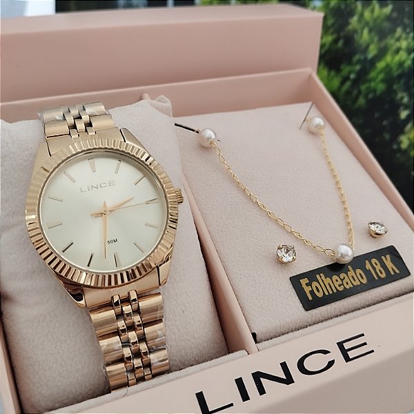 Kit Relógio Feminino Lince LRGM064L32/K0J9