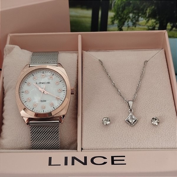 Kit Relógio Feminino Lince LRTH276L34/K0KE