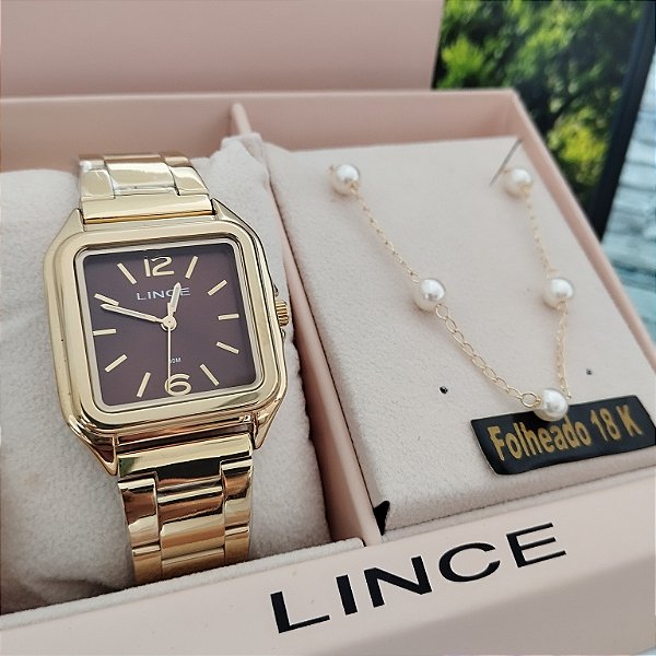 Kit Relógio Feminino Lince LQGM060L30/K0HT