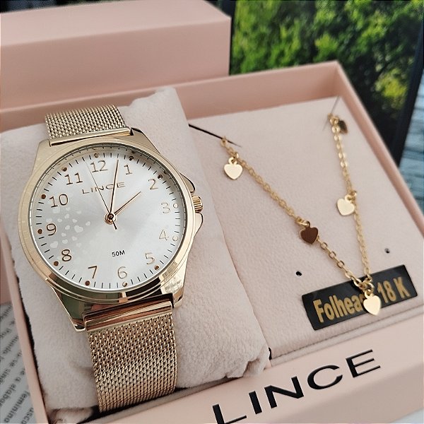 Kit Relógio Feminino Lince LRG4846L36/K0IA