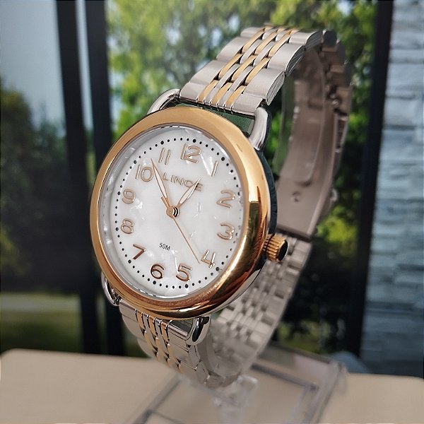 Relogio Feminino Lince Dourado Bicolor LRTM028L36/B2SX