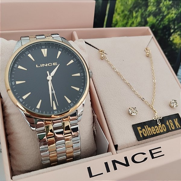 Kit Relógio Feminino Lince LRTH223L40/K0DG