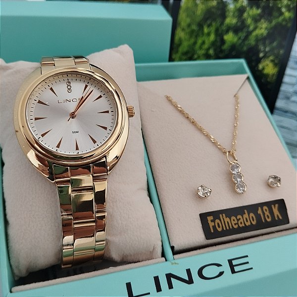Kit Relógio Feminino Lince LRTM049L36/K0H6