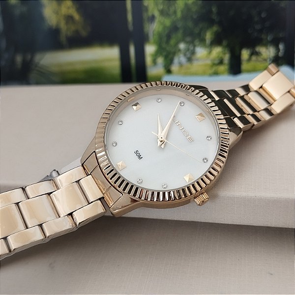 Relogio Feminino Lince Dourado LRG4814L34/B1KX