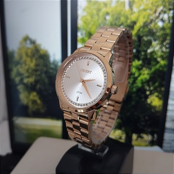 Relogio feminino Orient dourado FGSS0239C1KX