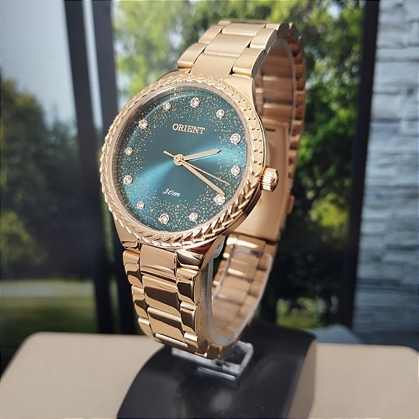 Relogio feminino Orient dourado FGSS0247E1KX