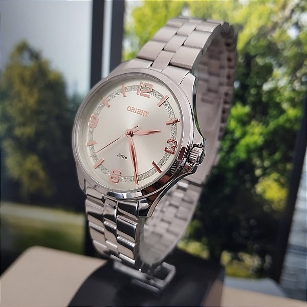 Relogio feminino Orient prata FBSS0136F2SX
