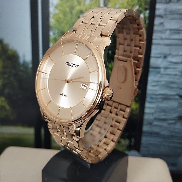 Relogio masculino dourado Orient MGSS1127C1KX