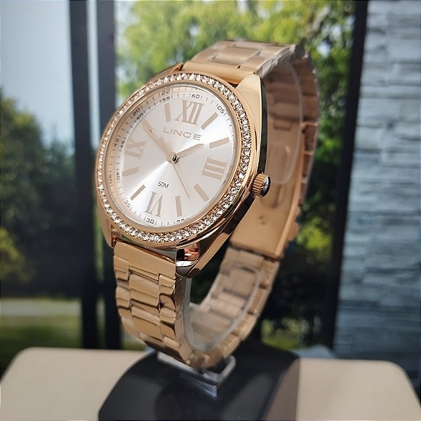 Relogio feminino Lince dourado LRGH262L36C3KX