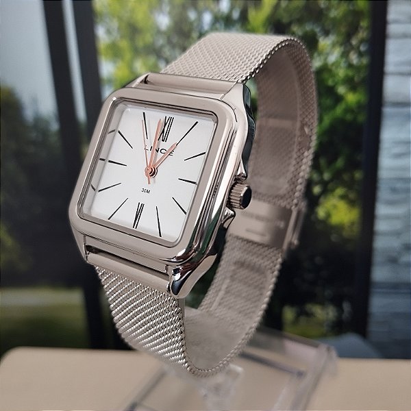 Relogio feminino Lince prata LQMM057L30B3SX