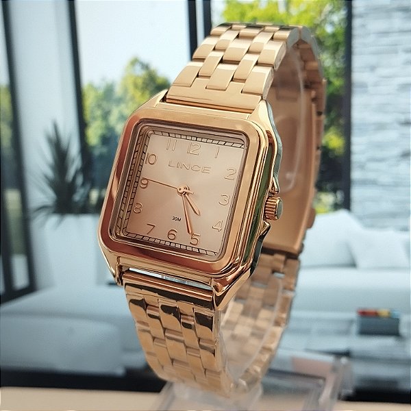 Relogio feminino Lince dourado LQGM046L30C2KX
