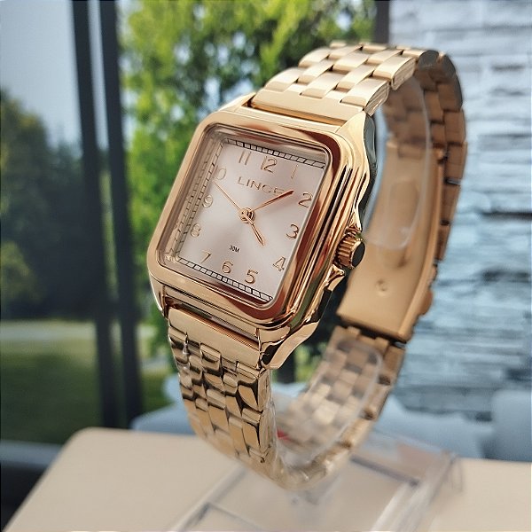 Relogio feminino Lince dourado LQGM046L30S2KX