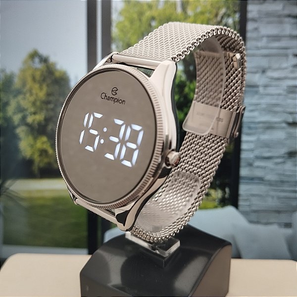 Relógio Digital Champion Feminino Led Branco CH40133S