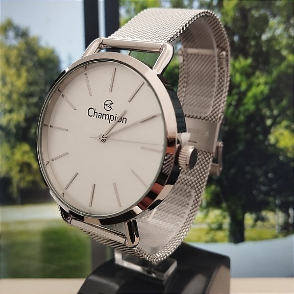 Relogio feminino Champion prata CN21425Q