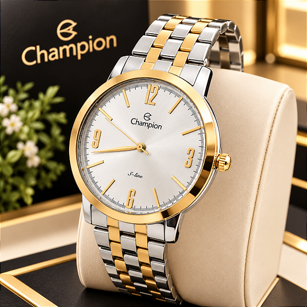 Relógio Feminino Champion Bicolor CN21167B