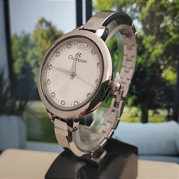 Relogio feminino Champion prata CF25723Q