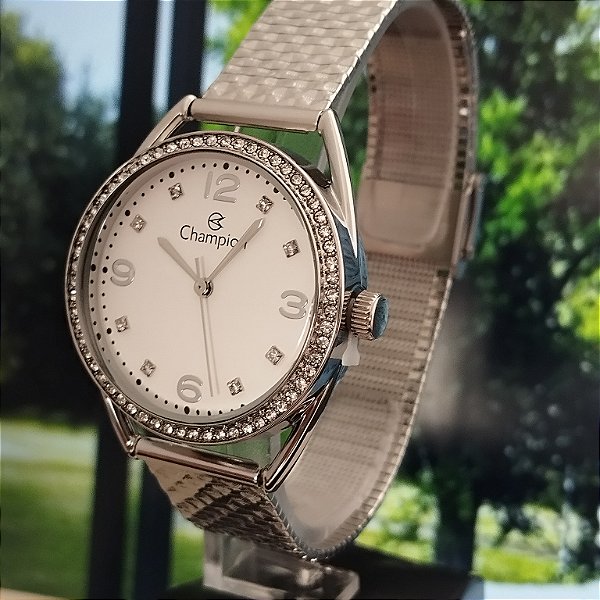 Relógio Feminino Champion Prata CF24644Q