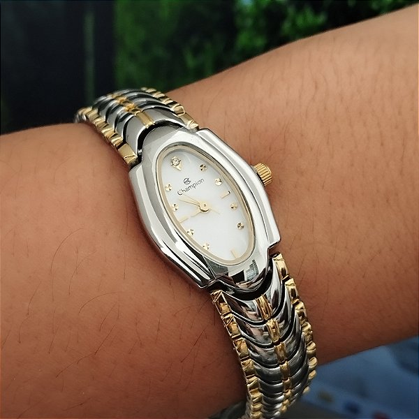 Relogio Feminino Champion Bicolor CF24475B