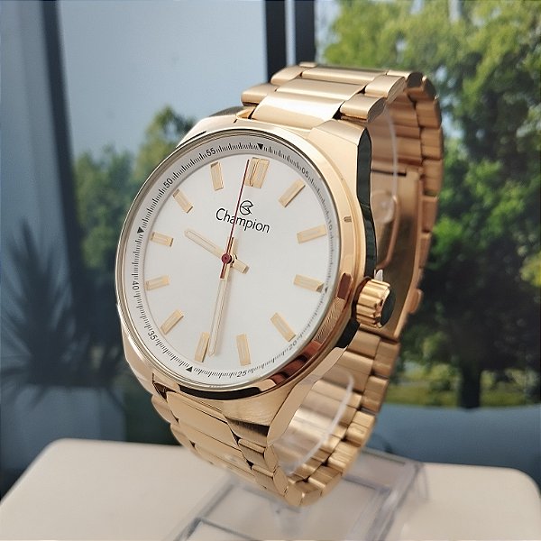 Relógio Masculino Dourado e Prata CH30279H