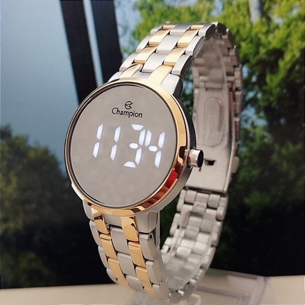 Mini Relógio Champion Feminino Digital Espelhado Misto - CH48153S