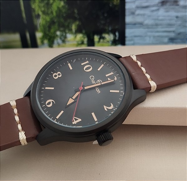 Relógio Masculino Champion Preto e Marrom CH30359P