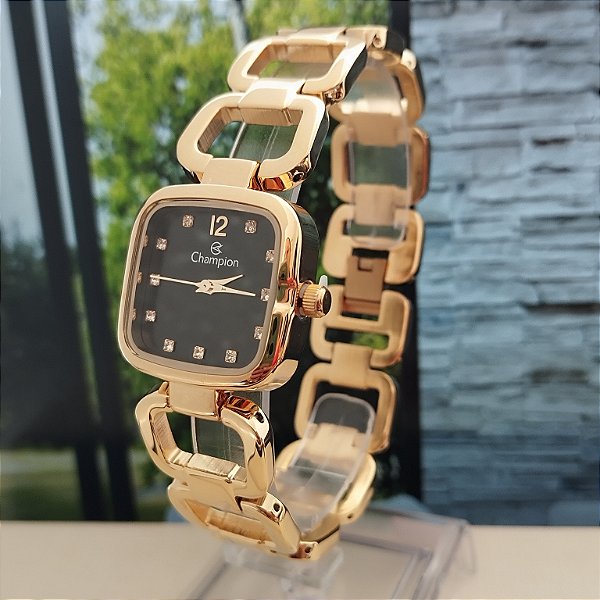 Relogio feminino Champion dourado CF26080U
