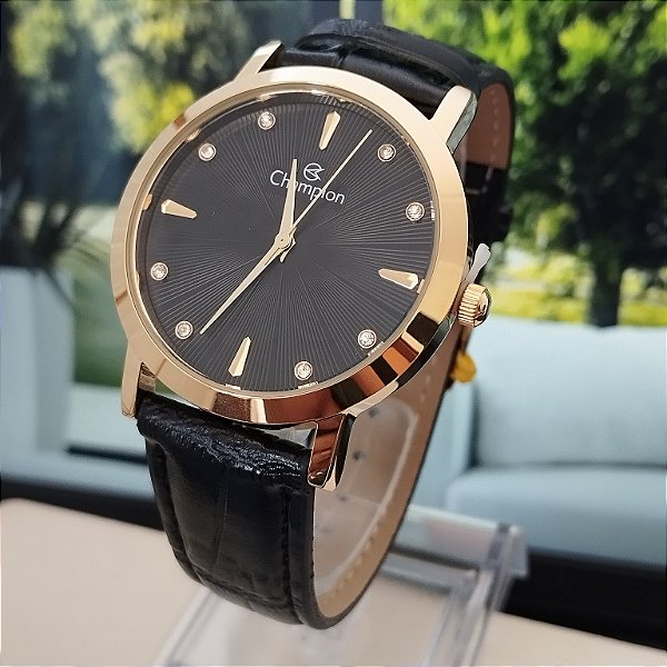 Relogio feminino Champion de couro CN24226P