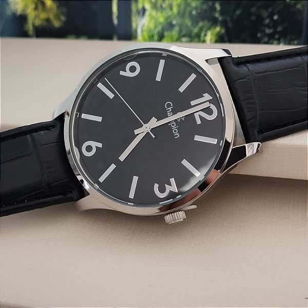 Relogio de couro Champion preto CN20613T
