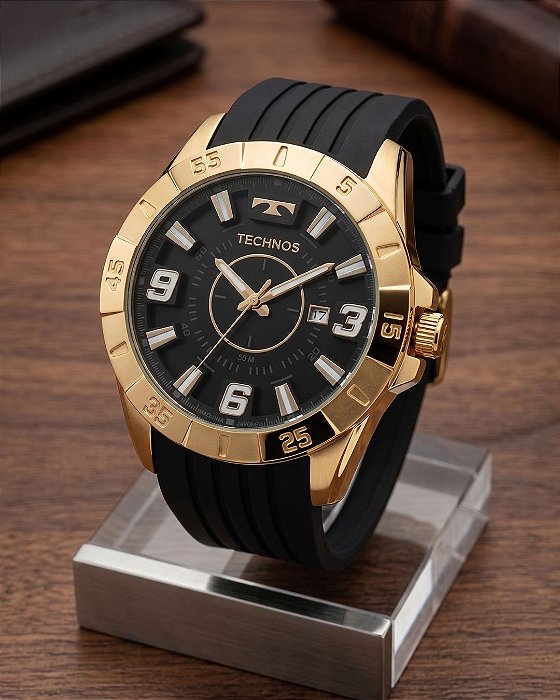 Relogio Technos masculino preto 2115KZA/8P