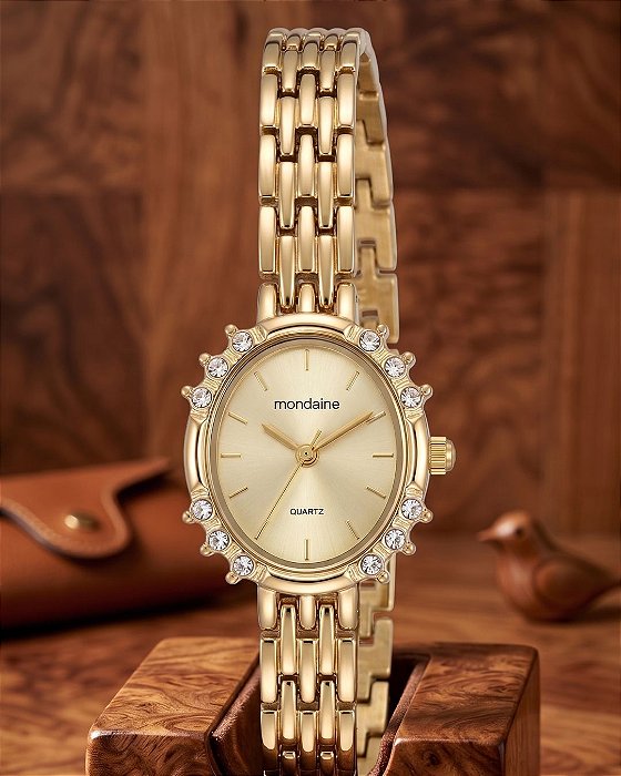 Relogio feminino Mondaine dourado 32906LPMVDE1