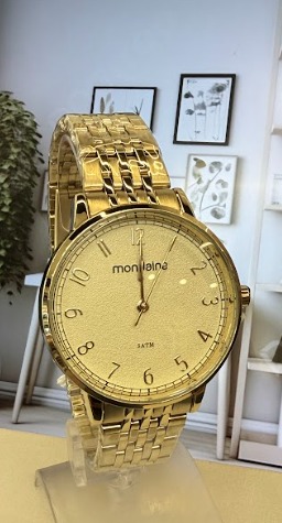 Relogio feminino Mondaine dourado 32677LPMVDE1