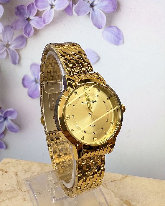Relogio feminino Mondaine dourado 99819LPMVDE1