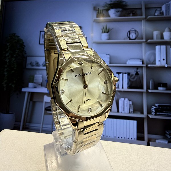 Relogio feminino Mondaine dourado 32844LPMVDE1