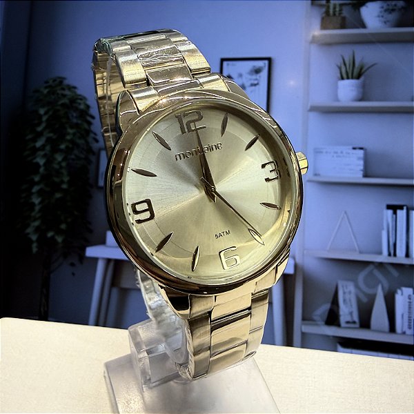 Relogio feminino Mondaine dourado 99869Lpmvde1