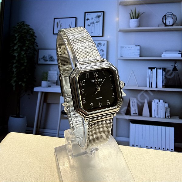 Relógio Mondaine Feminino Quadrado Prata - 32982L0MVNE2