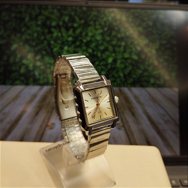 Relógio Mondaine Feminino Prata Quadrado - 32218L0MVNE3