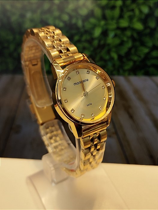 Relogio feminino Mondaine dourado 32725LPMVDE1
