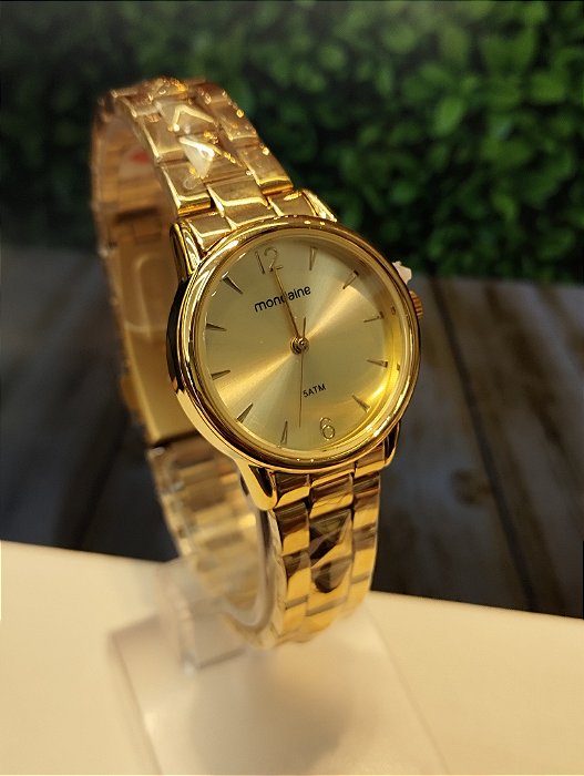 Relogio feminino Mondaine dourado 32865LPMVDE1